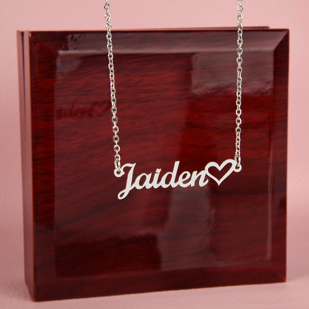 Name Necklace & Heart